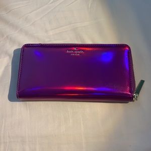 Kate Spade Holographic Pink Wallet